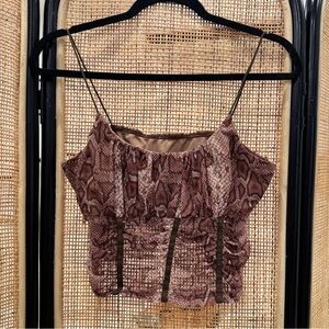 Princess Polly Snake Print Crop Top